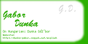 gabor dunka business card